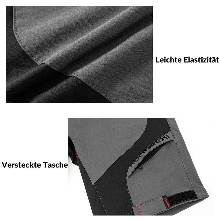 ROCKBROS Herren Fahrradhose kurz 2-in-1 mit 4D Sitzpolster – Atmungsaktiv & Elastisch