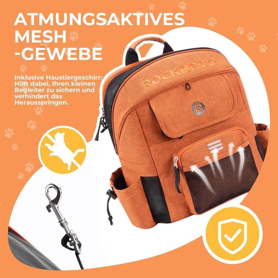 ROCKBROS 21L Fahrrad-Lenkertasche & Haustiertasche – 2-in-1 Rucksack für E-Bike & Faltrad