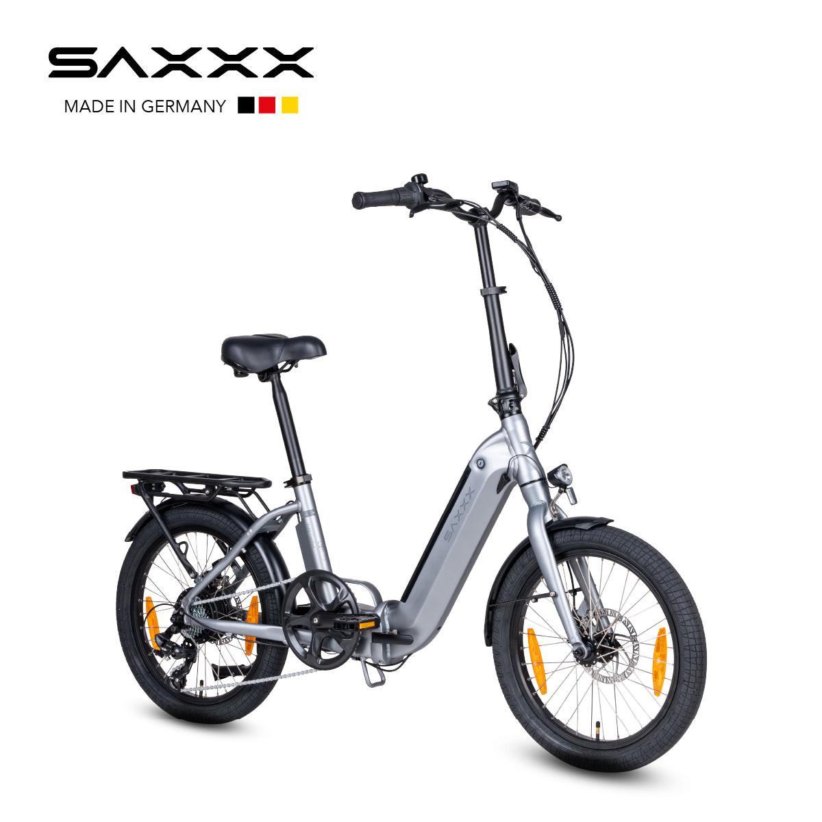 faltbares elektrofahrrad SAXXX Foldi Comfort Gebraucht E-Klapprad (375Wh) Bio-Räucherlachs - ganze Seite Fully Marke:Colnago Bright LED headlight