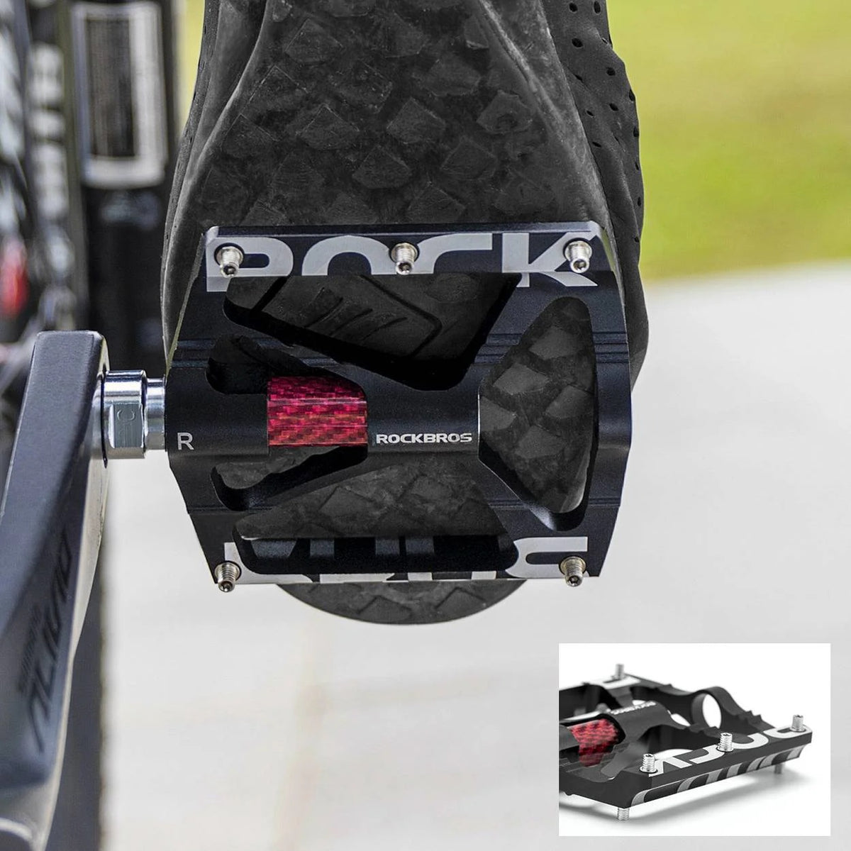 ROCKBROS Fahrradpedale 9/16 Zoll Alu MTB Pedale mit Abgedichtete Lager