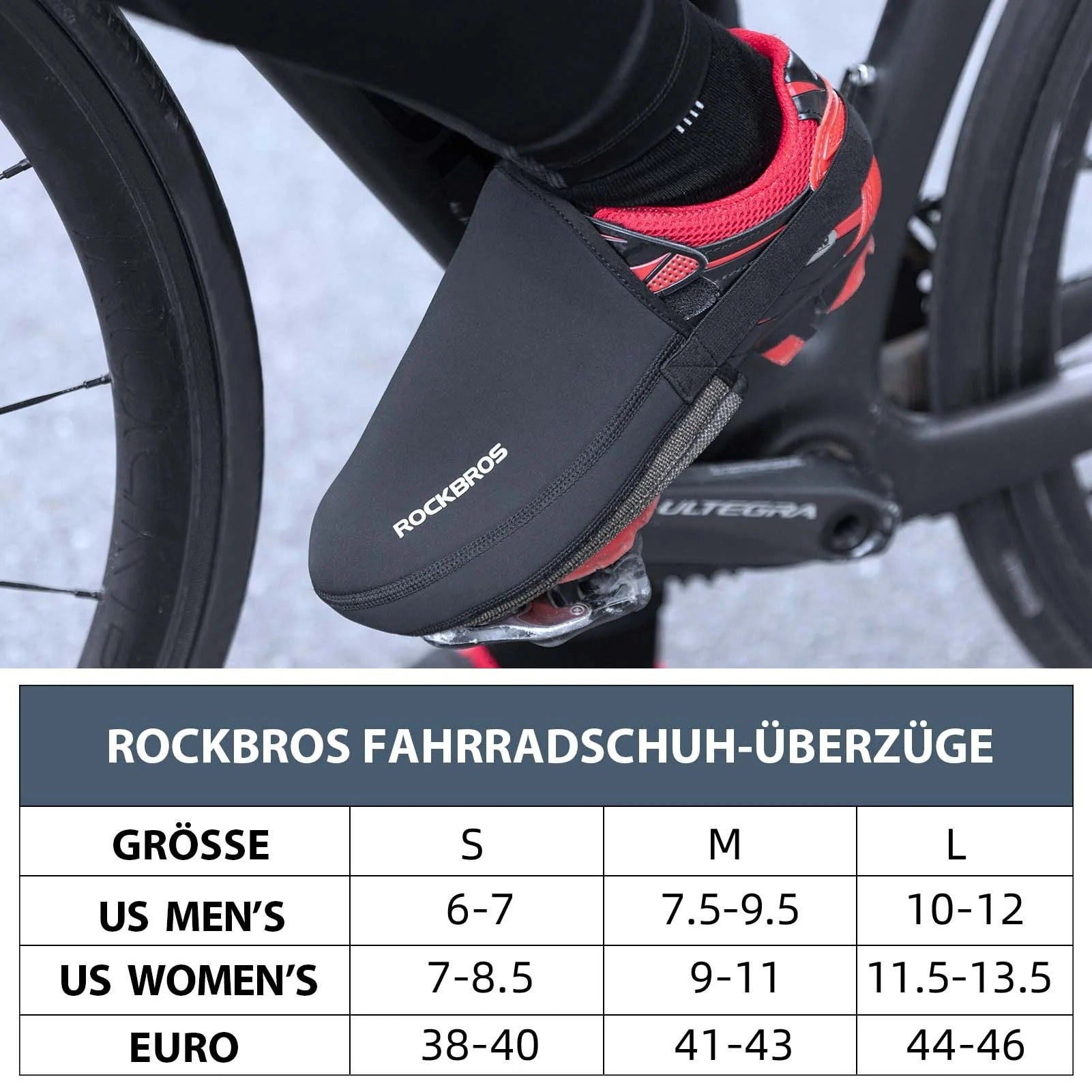 ROCKBROS Radsport Überschuhe Wasserabweisend Kevlar Fahrrad Shoe Cover