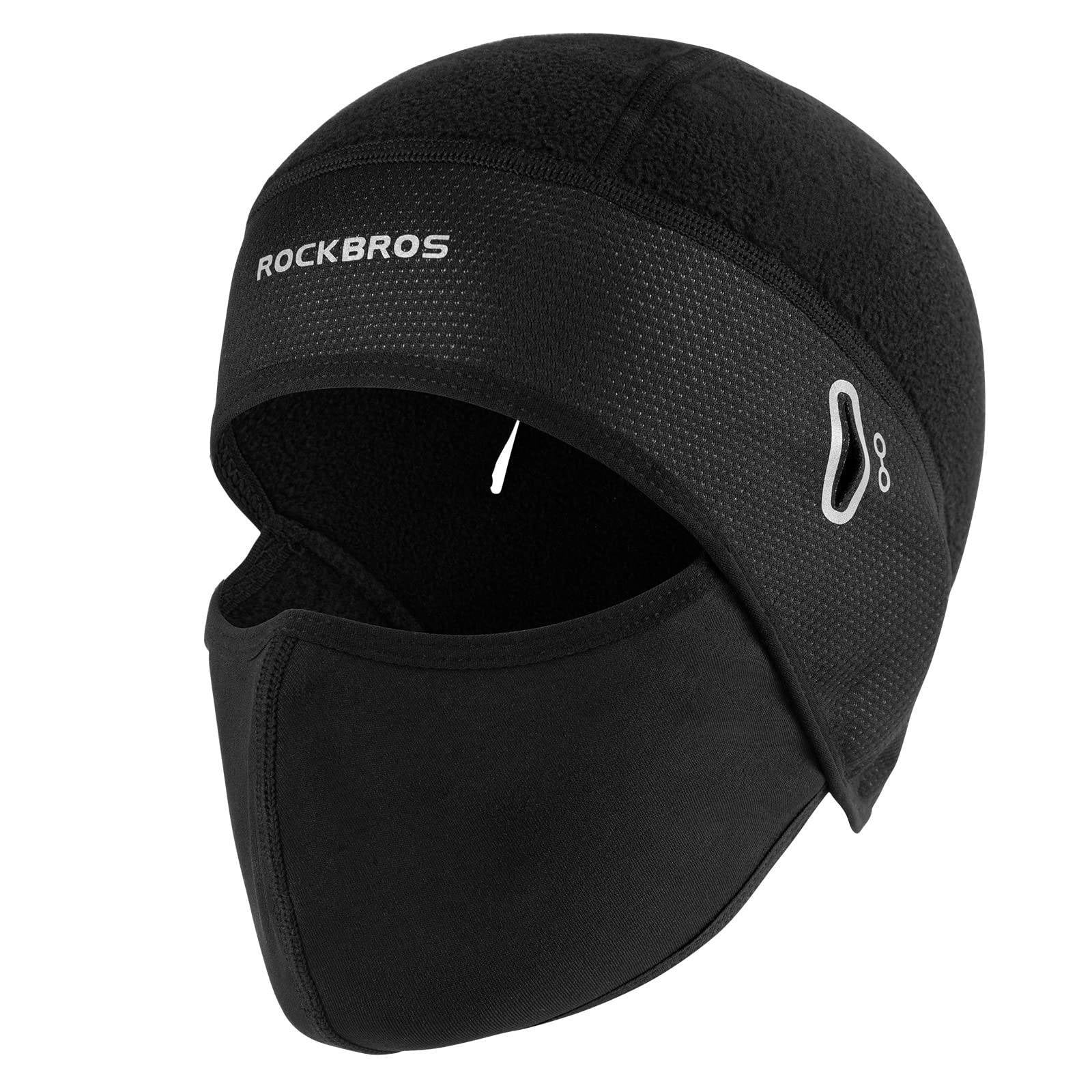 ROCKBROS Winter-Balaclava mit Brillenloch, winddicht und warm, passt unter Helm für Radfahren & Motorrad.