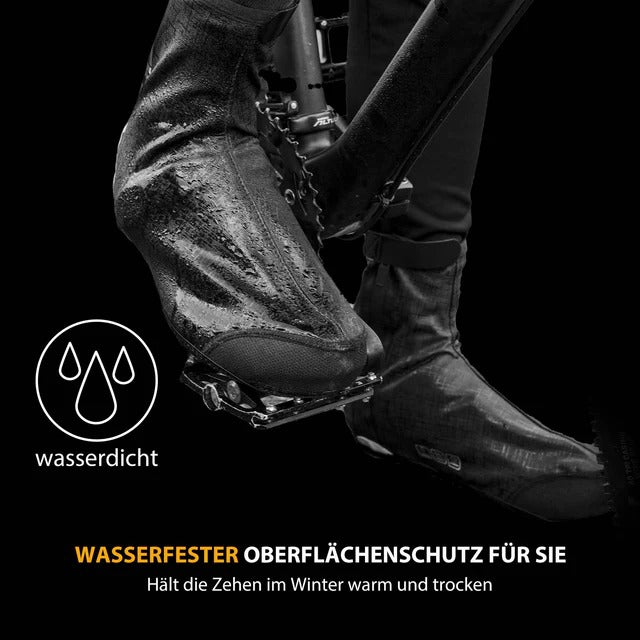 ROCKBROS Fahrrad Überschuhe Winter warm Überzieher für Radsport Schwarz