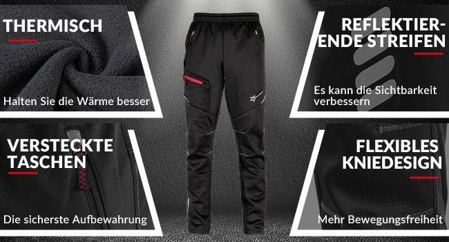 ROCKBROS Winter Jacke / Hose Herren Windschutz Radsportanzug