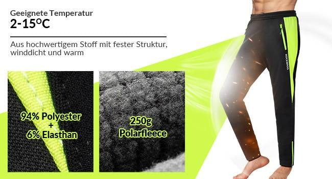 ROCKBROS Fahrrad Hose Wasserdichte Radlerhose Leuchtendes Grün