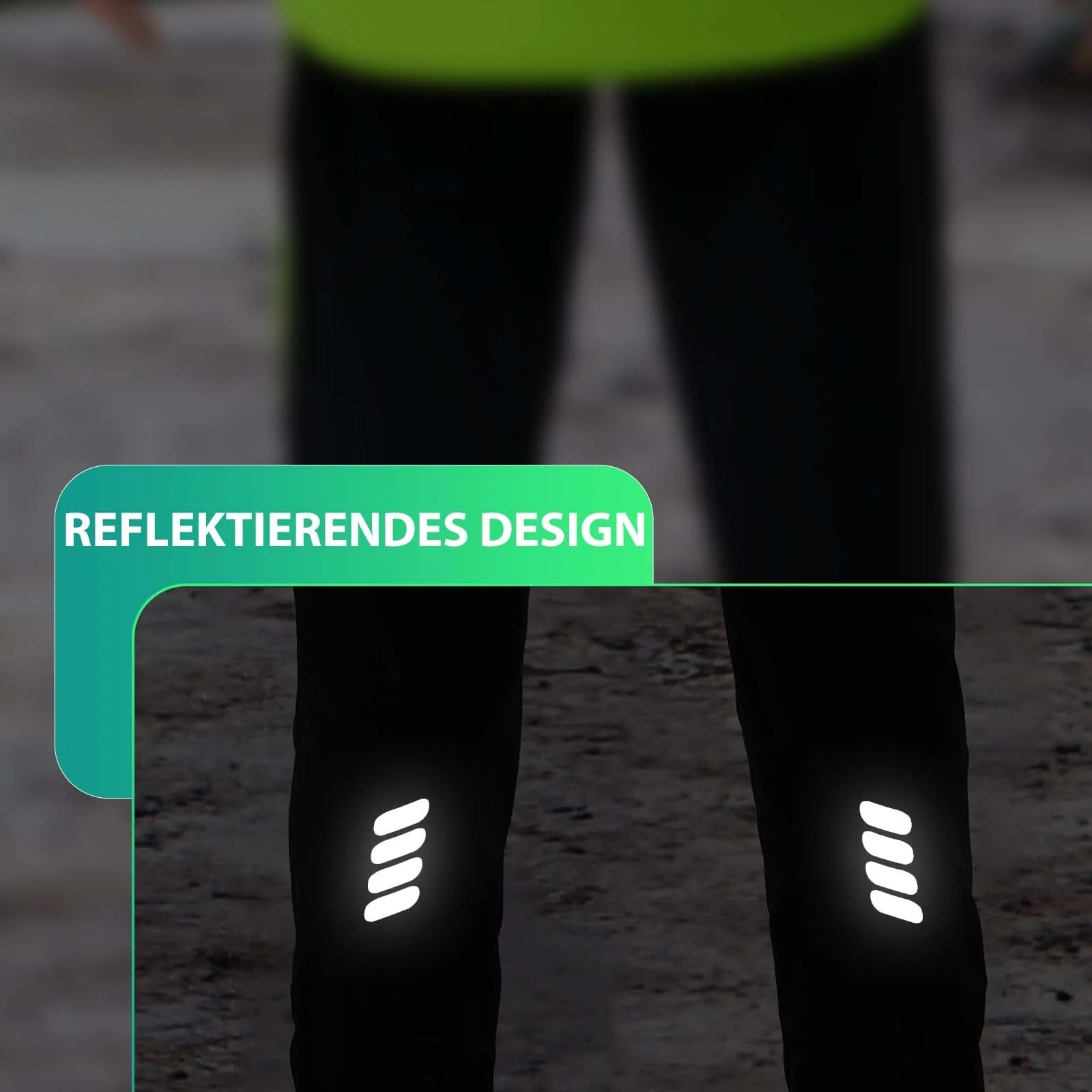 ROCKBROS Fahrrad Hose Wasserdichte Radlerhose Leuchtendes Grün