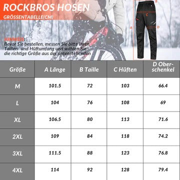 ROCKBROS Winter Radhose Herren Windschutz Radsportanzug
