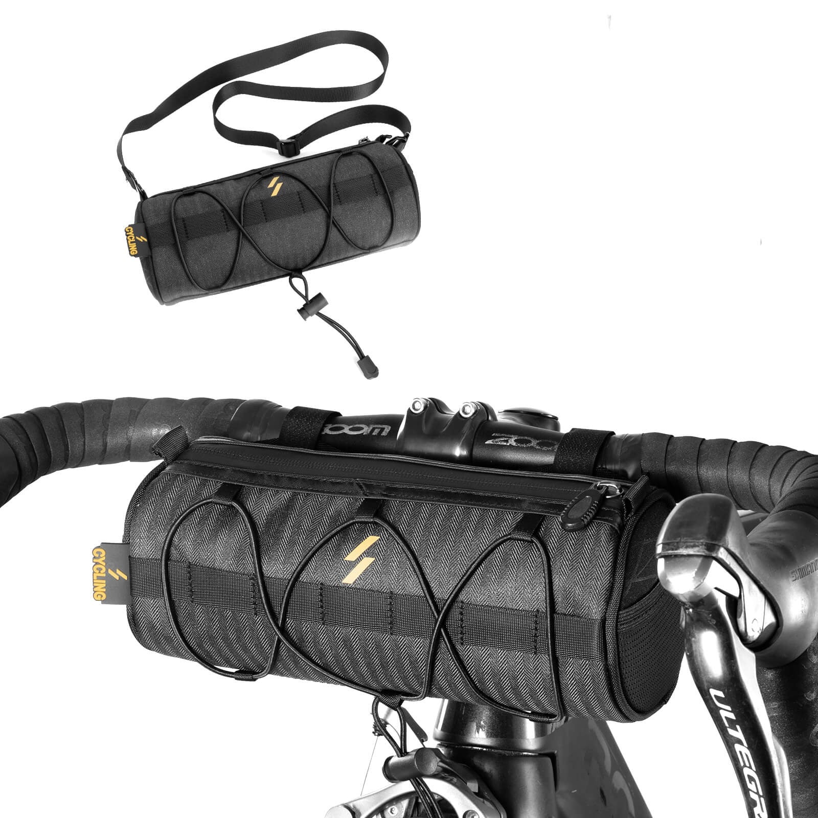 gravelbike lenkertasche Rockbros Lenkertasche 2.1L: Wasserdicht mit Schultergurt E-Bike