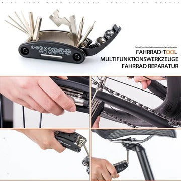 ROCKBROS Multifunktionswerkzeug 16-in-1, kompaktes Reparaturset für unterwegs