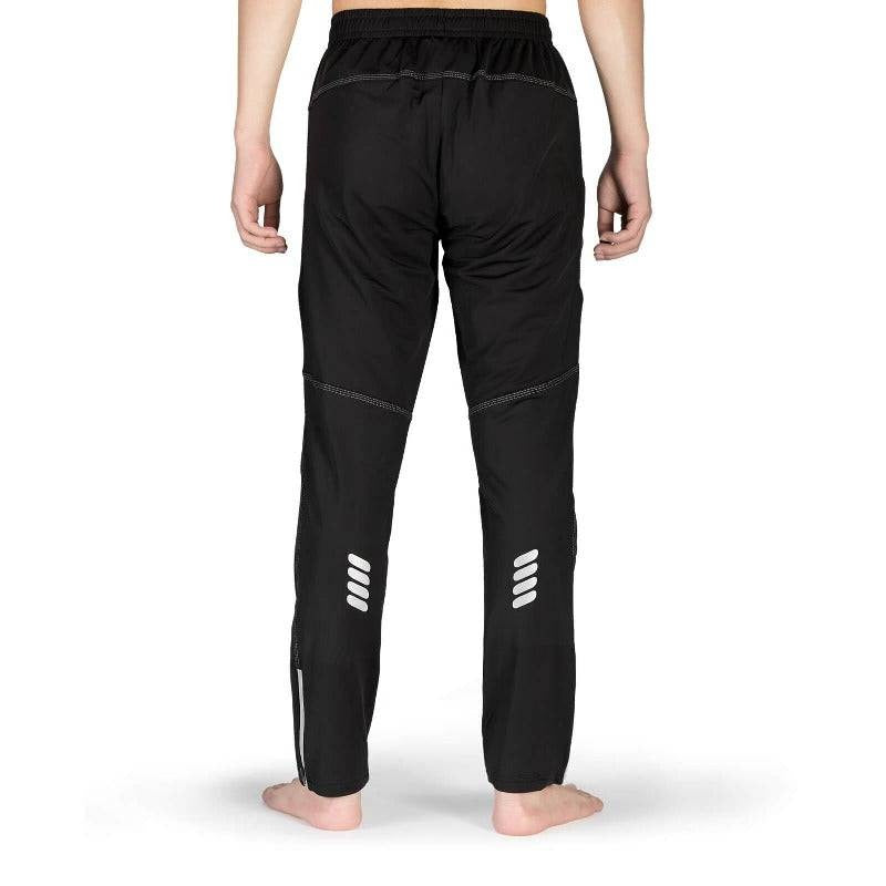 Wind- und wasserabweisende Thermo-Radlerhose von ROCKBROS, schmaler Schnitt und Reißverschluss am Bein für leichtes An-/Ausziehen.