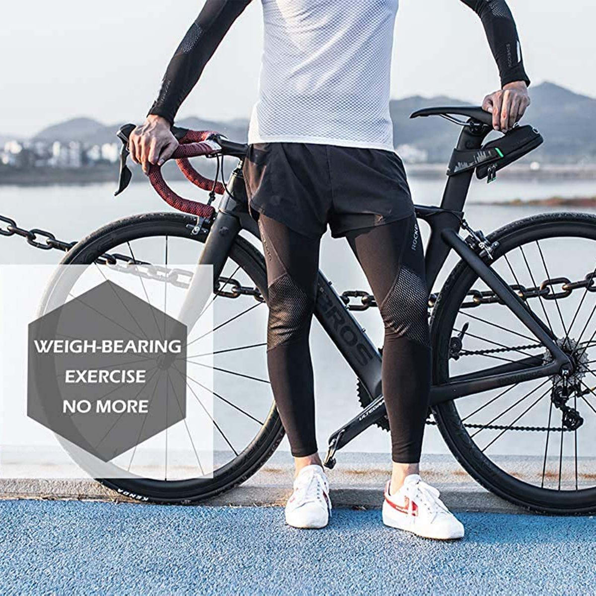 ROCKBROS Radsport Beinlinge Knieschutz Winter Anti Rutschen Beinwärmer