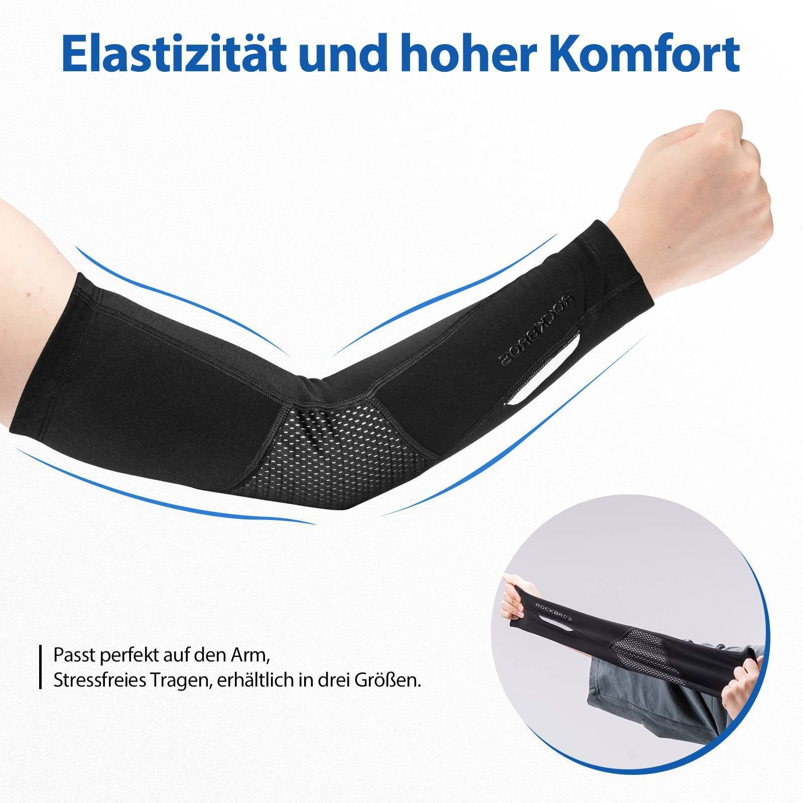 ROCKBROS Radsport Armlinge Winter Anti Rutschen Arm Sleeves