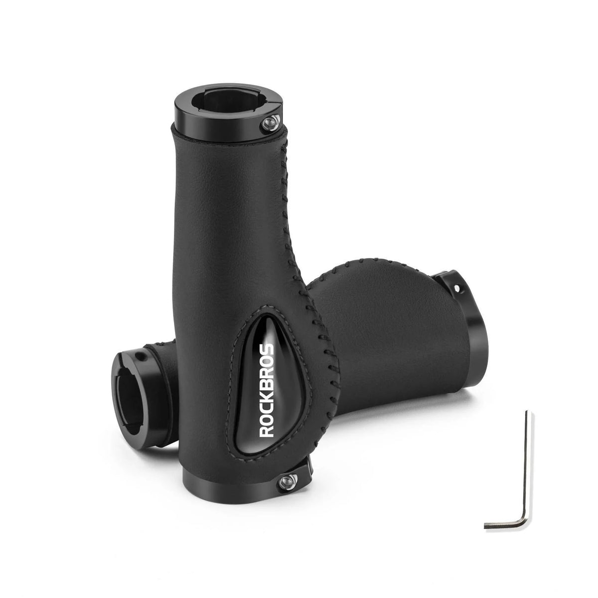 ROCKBROS Fahrradgriffe Ledergriffe für Lenker mit 22,2 mm Durchmesser