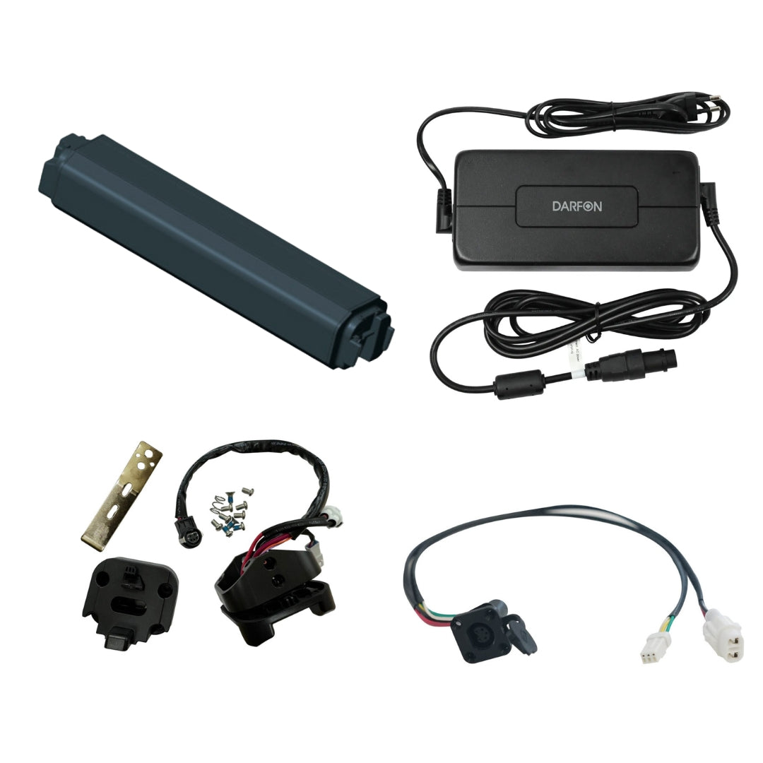 Darfon E-Bike Akku-Set 800 Wh inkl. Ladegerät, Akkuhalterung und Ladekabel