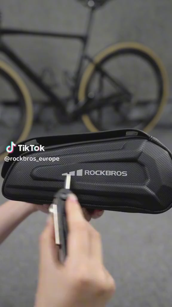 ROCKBROS Fahrrad Tasche Wasserdicht Touchscreen Lenkertasche Oberrohr MTB Rennrad Rahmentasche 6,5 Zoll Handyhülle Fahrrad Zubehör