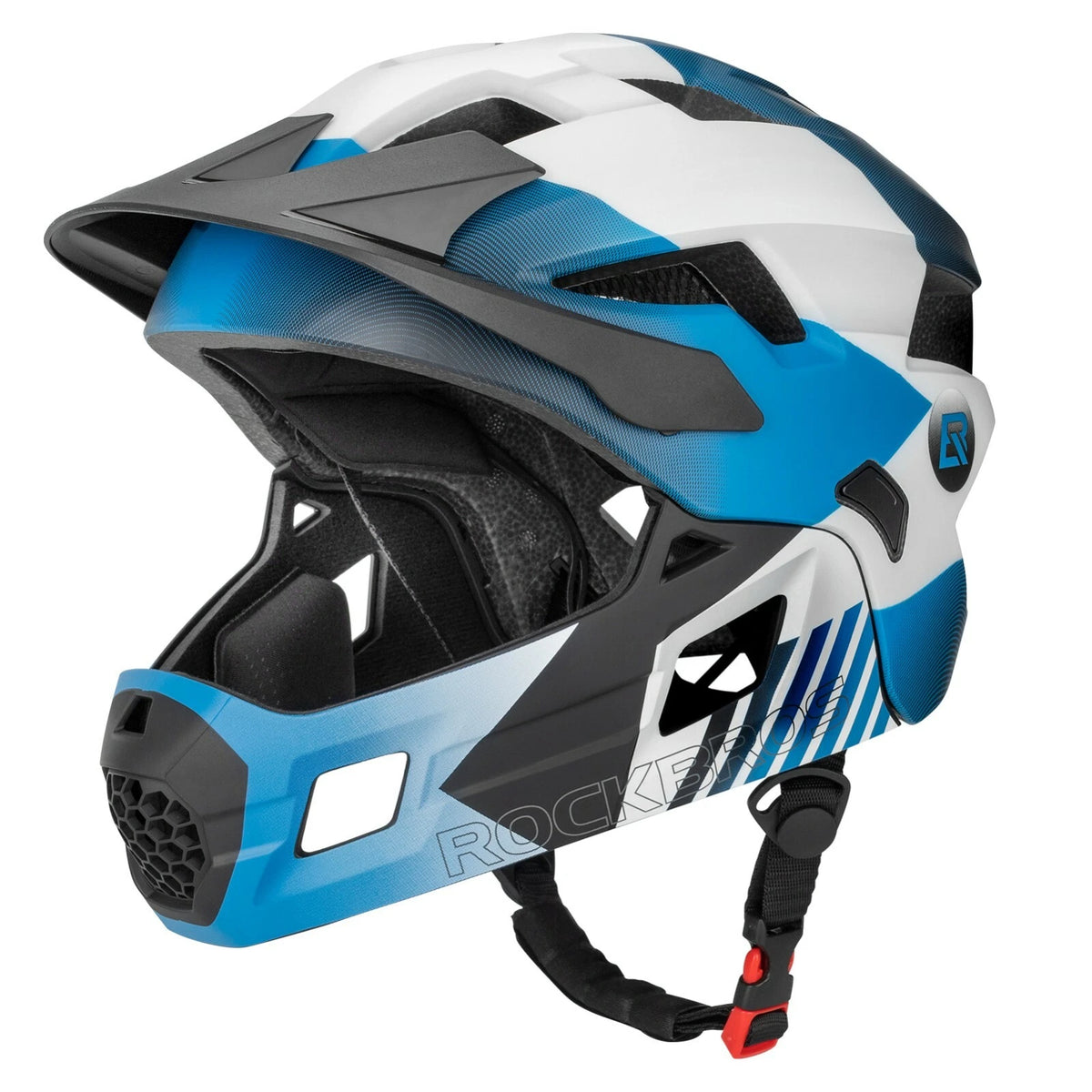 ROCKBROS Kinder Fahrradhelm mit Abnehmbarem Visier – Leichter Sicherheitshelm für Jungen & Mädchen, S 48–54 cm / M 54–57 cm