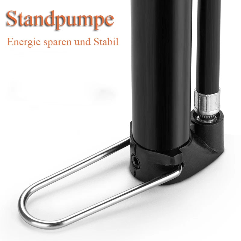 ROCKBROS E-Bike Luftpumpe Mini 120 PSI Hochdruck für Sclaverand- & Autoventil