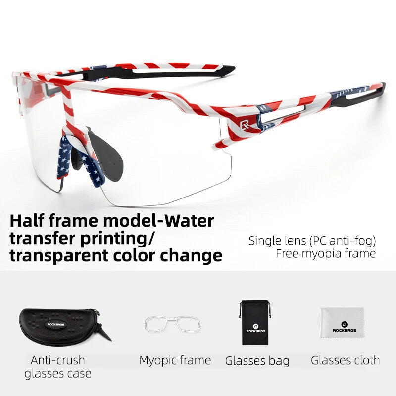 ROCKBROS Sportbrille UV400 – Polarisierte oder Photochrome Radbrille Unisex