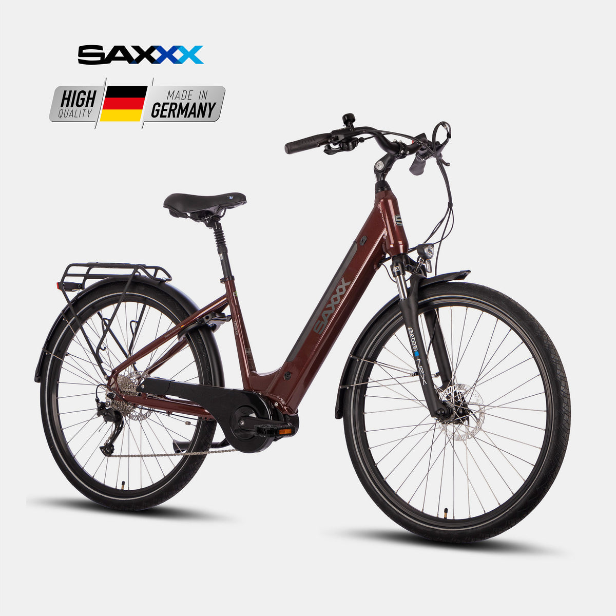 SAXXX E-Bike Deluxe Sport Wave,  Cityrad, Mittelmotor