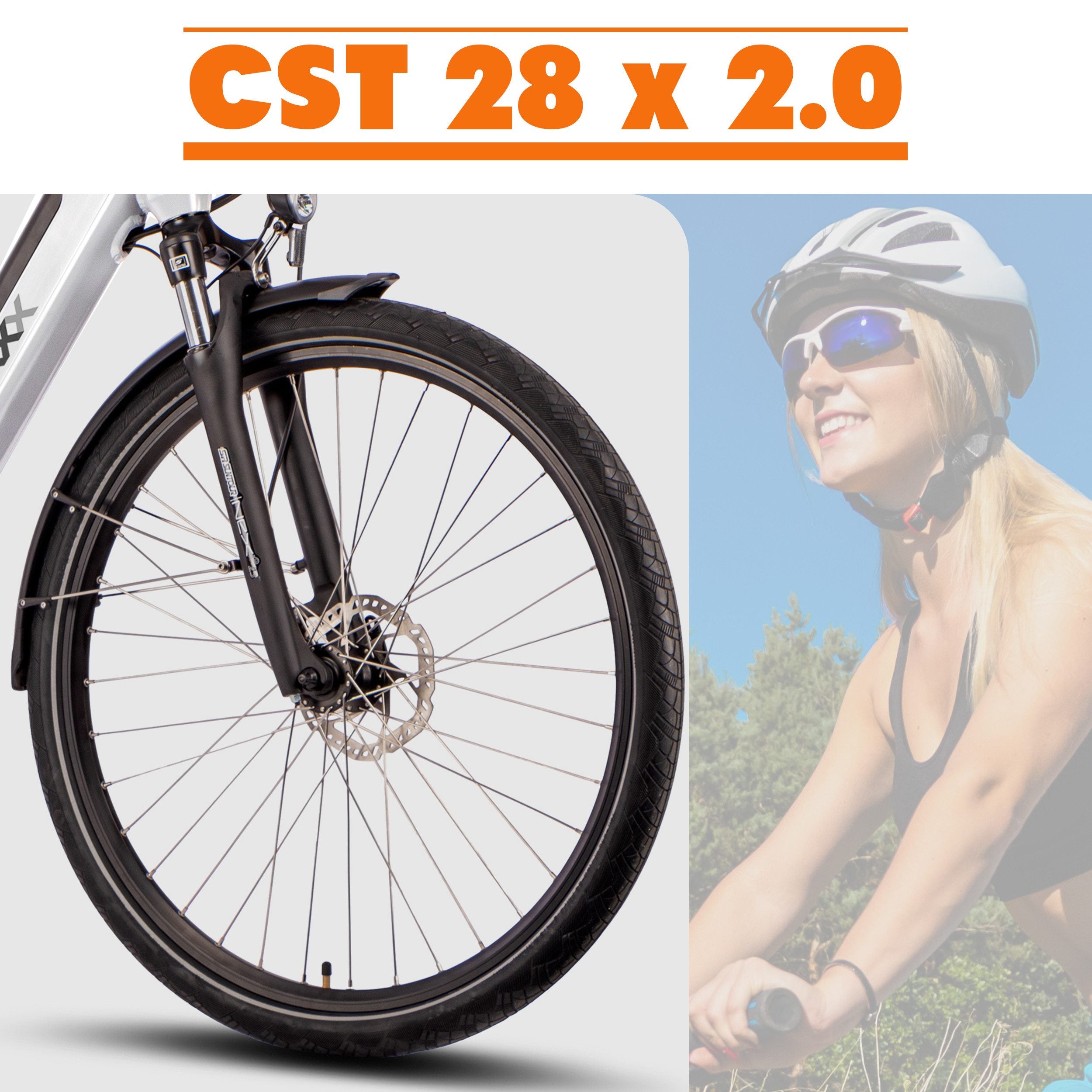 SAXXX E-Bike Deluxe Sport Wave,  Cityrad, Mittelmotor